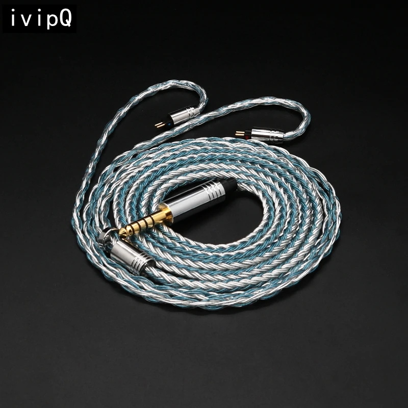 

ivipQ -510 16 Core Silver Plated Earphone Upgrade Cable,With/QDC/MMCX/2PIN/TFZ/3.5/4.4/For LZ A7 ZSX C12 V90 NX7MK4/BL-03