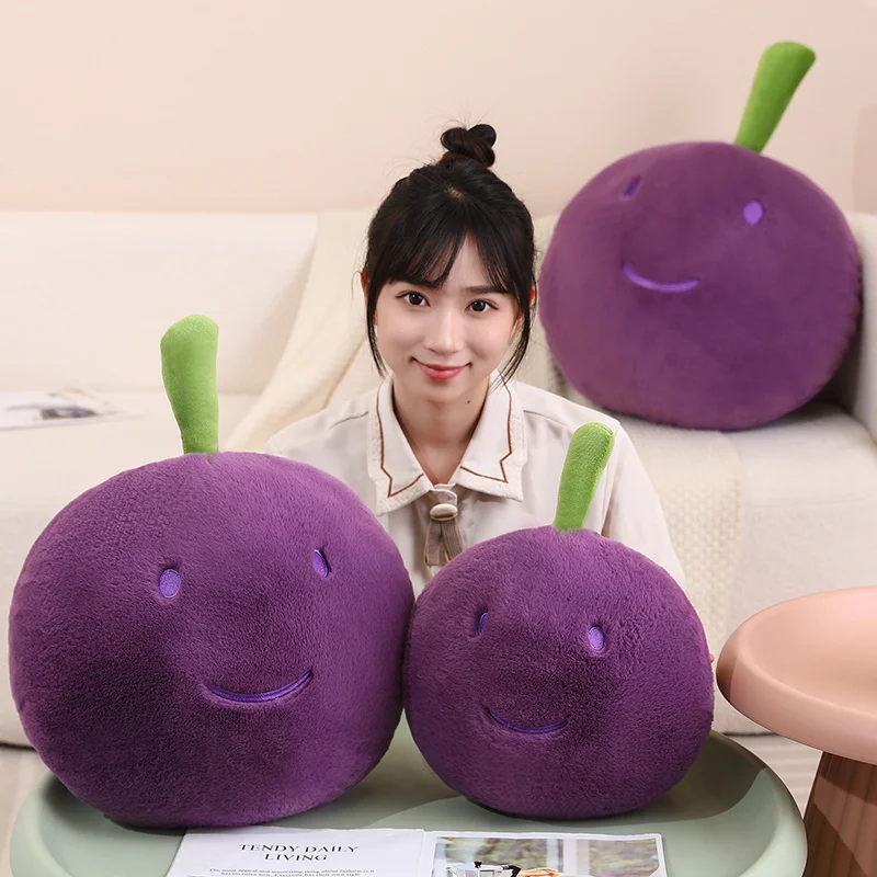 1pc 30/45/60cm Lovely Purple Grape Plushie Pillow Kawaii Room Decoration Sleeping Rest Soft Cushion Gift