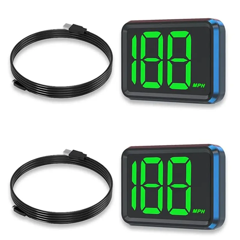 Powerful 2X GPS Speedometer For Car Universal MPH Speedometer USB Connect Digital Speed Display Heads Up