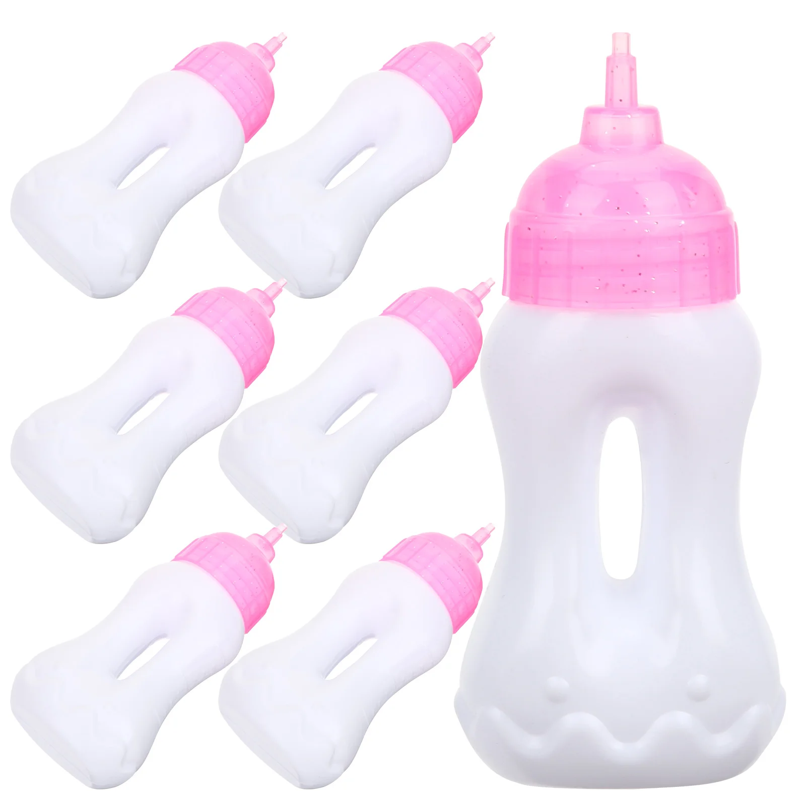 

10 Pcs Feeding Bottle Childrens Toys Baby Milk Bottles Miniature Juice Pe Fake Girls