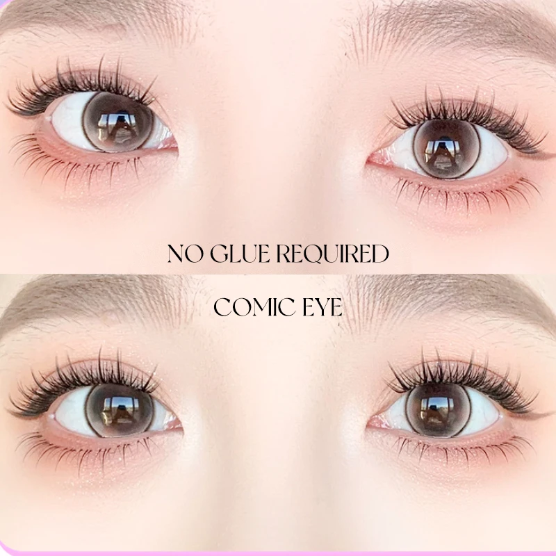 60 grappole Ciglia autoadesive Ciglia senza colla Ciglia individuali Cluster per ciglia morbide Ciglia autoadesive riutilizzabili da 10-12 mm