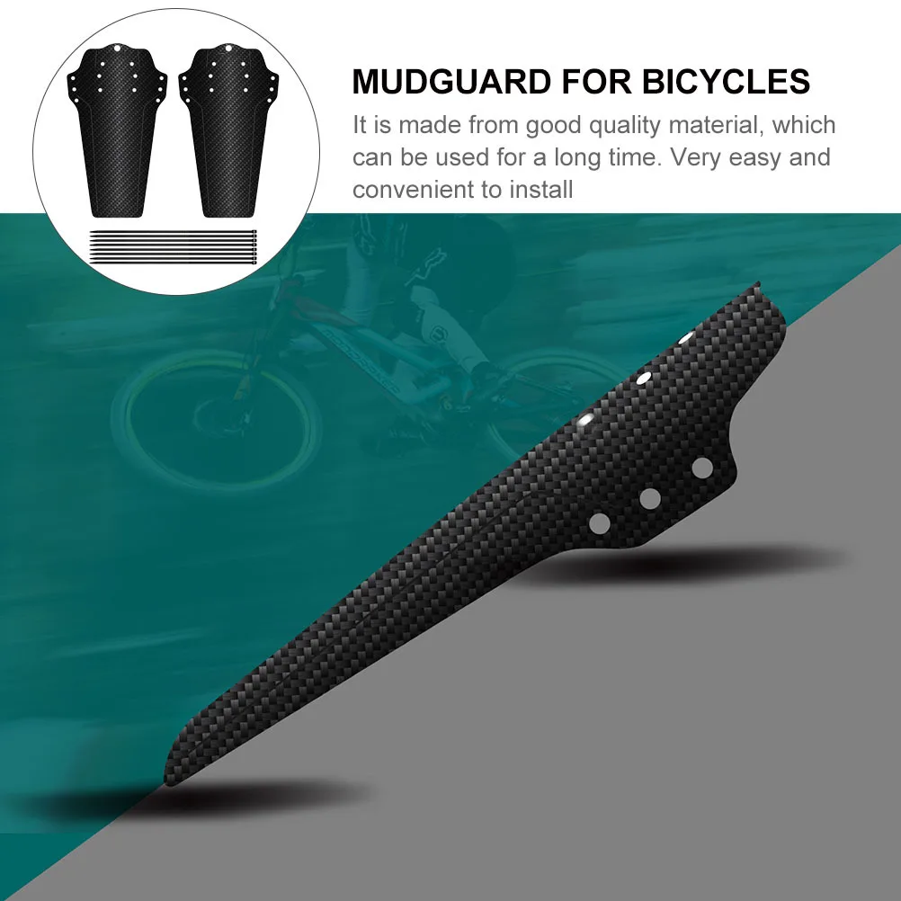 

2Pcs High Quality Carbon Fiber Bicycles Mudguard Bike Mud Guard Front Rear Mudguards Mountain Bike Dirt Guards