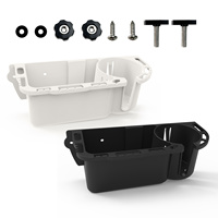 Boat Caddy Organizer Marine Storage Caddy Box Multifunctional Boat Storage Organizer 2 Ways Installation for Marine Kayak