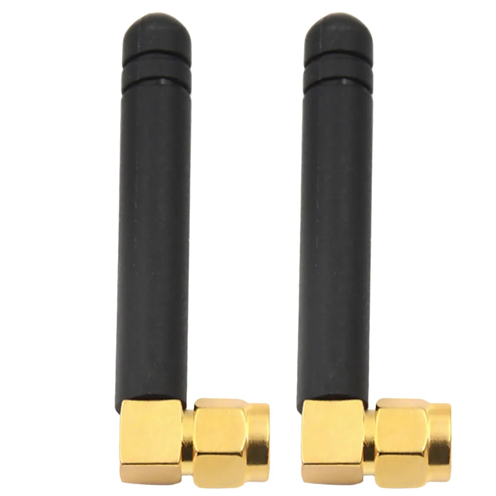 2Pcs Right Angle L Shape Glue Stick Antenna 433Mhz High Gain Sma Connector Wireless Router Antenna Signal Booster