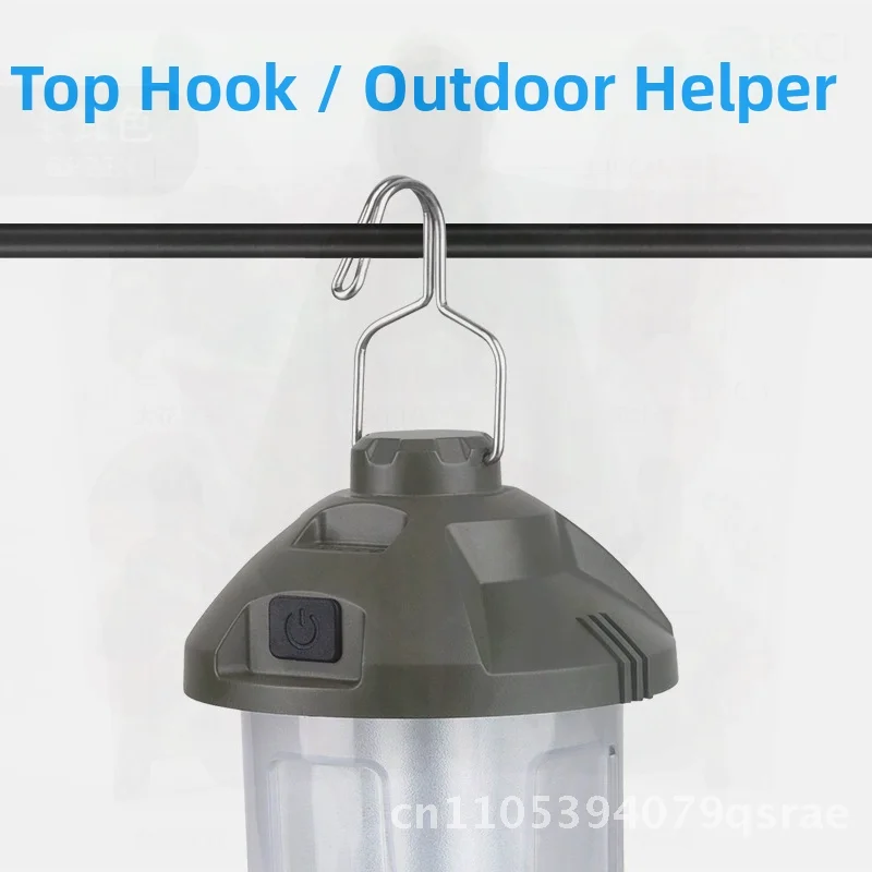 

Мини-USB перезаряжаемый светодиодный фонарь для кемпинга с многофункциональным портативным крючком для наружного освещения палатки, длительный срок службы батареи