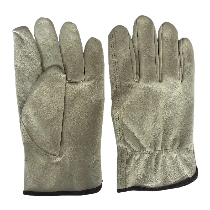 Men Work Gloves Soft pigskin Driver Hunting Driving Farm Garden Welding Security Protection Safety Mechanic Glove