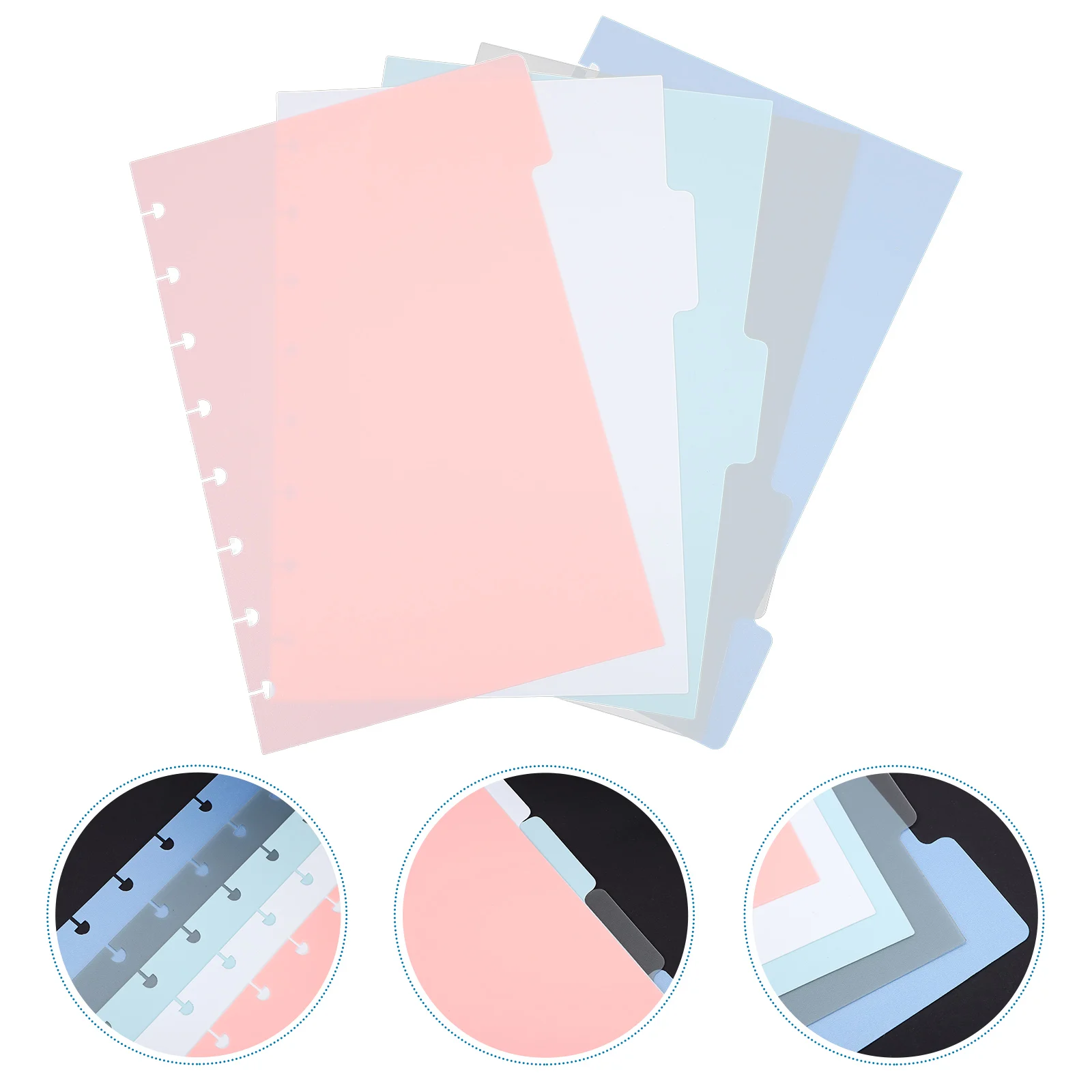 5 stks Bindmiddel Verdelers Index Pagina Gekleurde Notebook Verdelers Voor Het Organiseren Van Bestanden Rapporten Presentaties Planner Losbladige Pagina