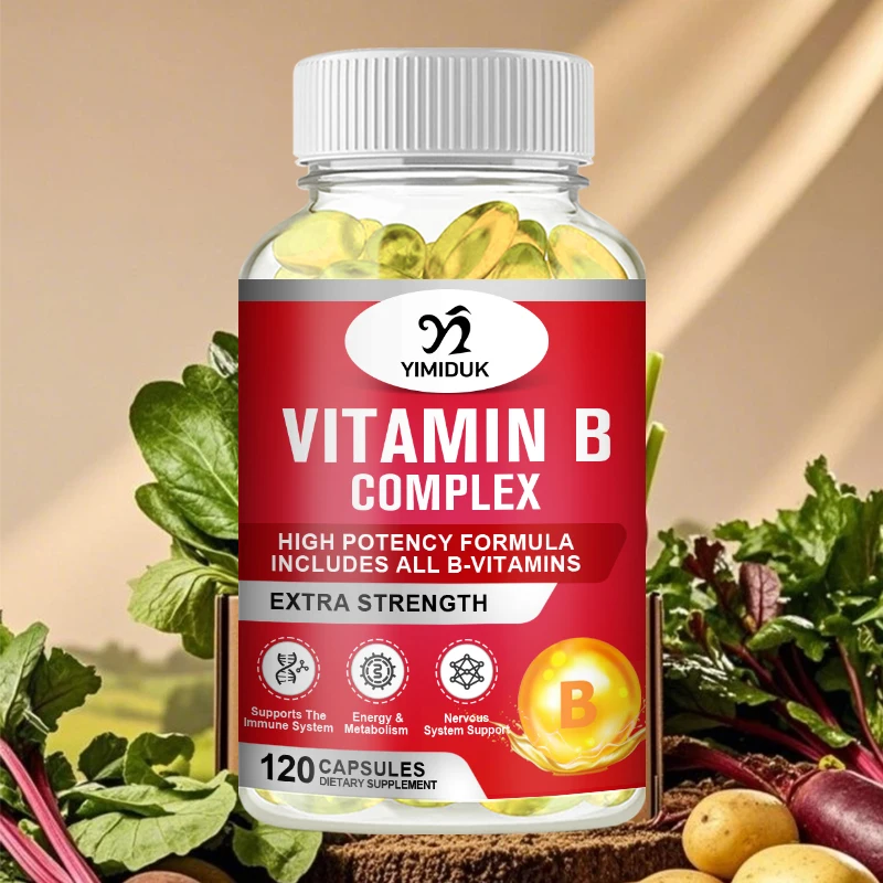 

Комплекс витамина Б для мужчин и женщин - B1, B2, B3, B5, B6, B7, B8, B9, B12 с витамином С, Choline, Inositol, Energy, Brain & Heart