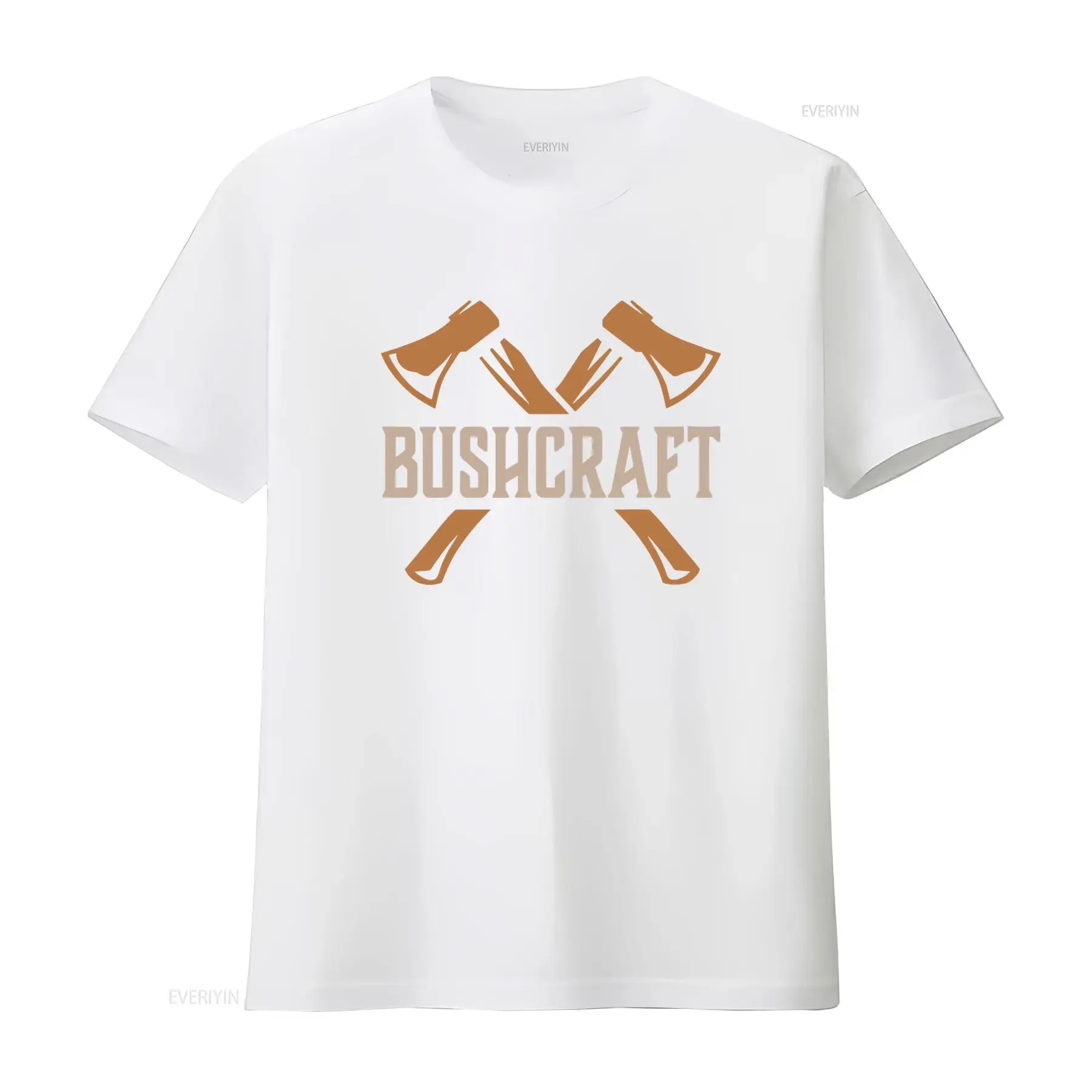 Pánské tričko Survival Axe Bushcraft s oranžovým potiskem na zádech Celoroční outdoorové vybavení pro kempování turistiku - view 4