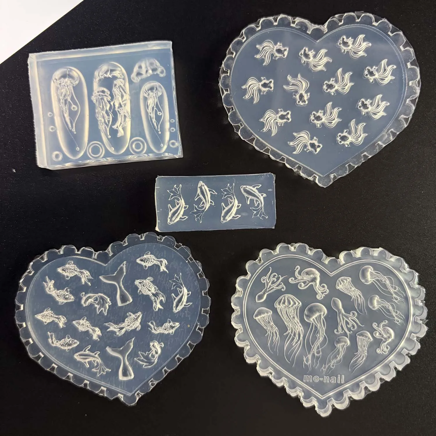 1 Stück Muschel Seestern Qualle Meeresfrüchte 3D Fisch Silikon Nagelform Sommer Ozean Serie DIY Silikonform Nagelkunstform