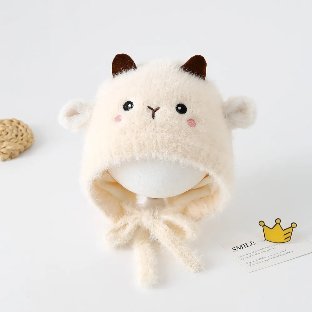 

Fashion Children Knitted Hat Cartoon Animal Thickened Beanies Hat Keep Warm Windproof Winter Hats for