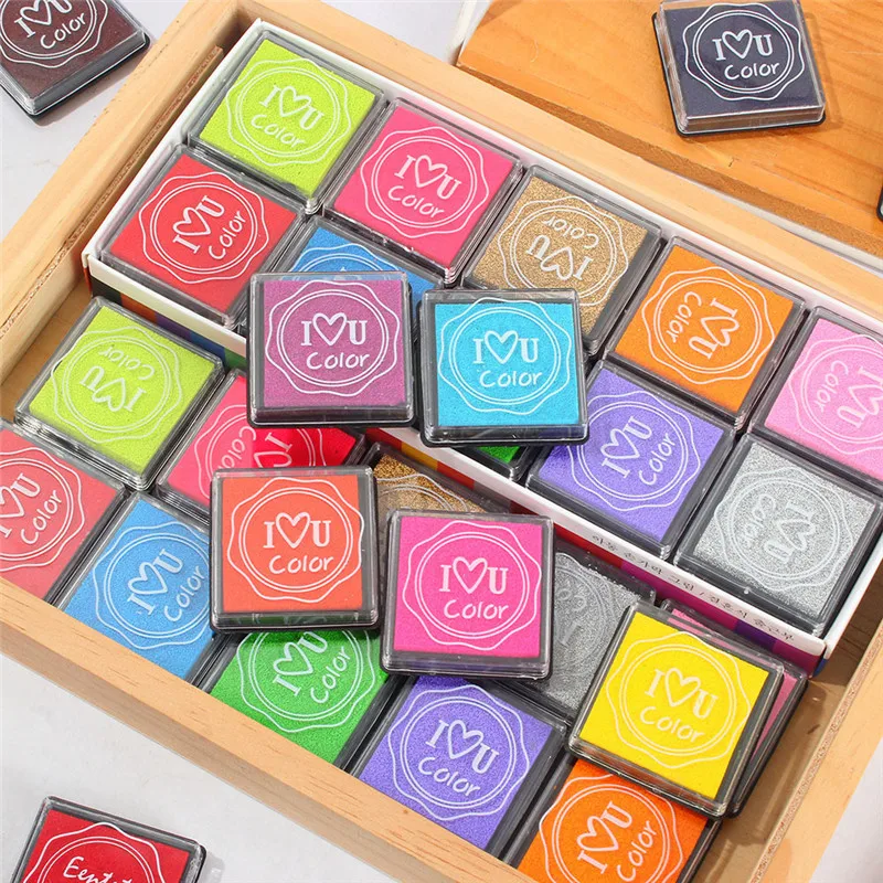 20 pz artigianato retrò Inkpad pittura con le dita forniture per la produzione tampone di inchiostro per timbri in gomma carta scrapbook diario fai da te ufficiale decoraion