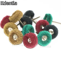 100pcs Dental Polishing Buffing Wheel Double Layer 25mm Nylon Abrasive Brush Rotary Hand Tool Denture Jewelry Buffing Drill