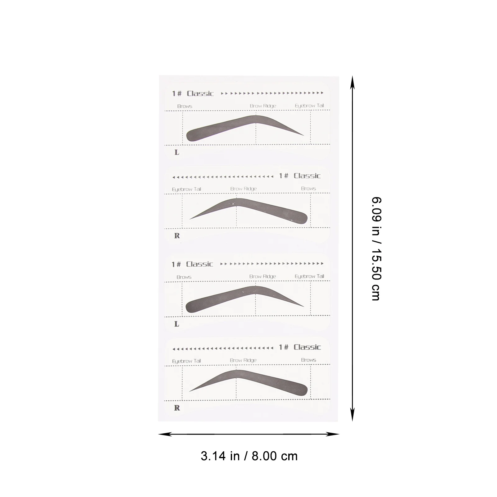Modèle de maquillage pour sourcils, pochoirs en papier jetables pour façonner les sourcils naturels, outil de beauté à usage rapide, 6 pièces