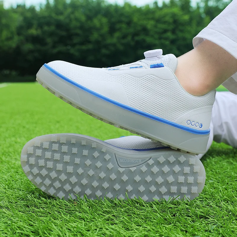 Men Spikeless Waterproof Golf Shoes BOA Lace Lock Microfiber Breathable Anti-slip Outdoor Training Casual Sneakers size 36-47