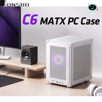 JONSBO C6 MATX Mini ITX Case For PC Type-C ATX Power Portable Mini Desktop Mesh Chassis Computer PC Case 200-255mm Graphics Card