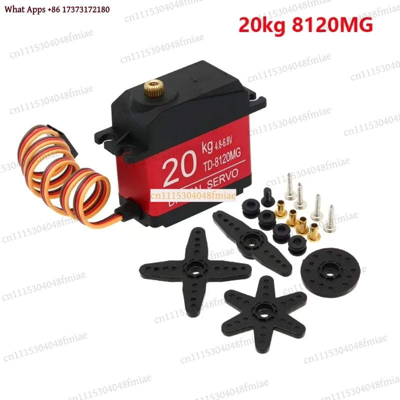 20KG 25KG 30KG 35KG Servo 180 Degree Large Torque Digital Servo Metal Gears 25T Servo Arm Waterproof For RC Car Truck Helicopter