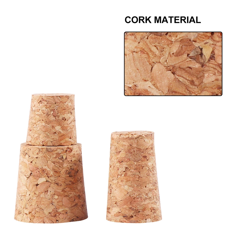

50pcs Cork Stoppers for Bottle Sealing Decorative Plugs Airtight Cover Glass Bottles Vinegar Wooden Jar Plug