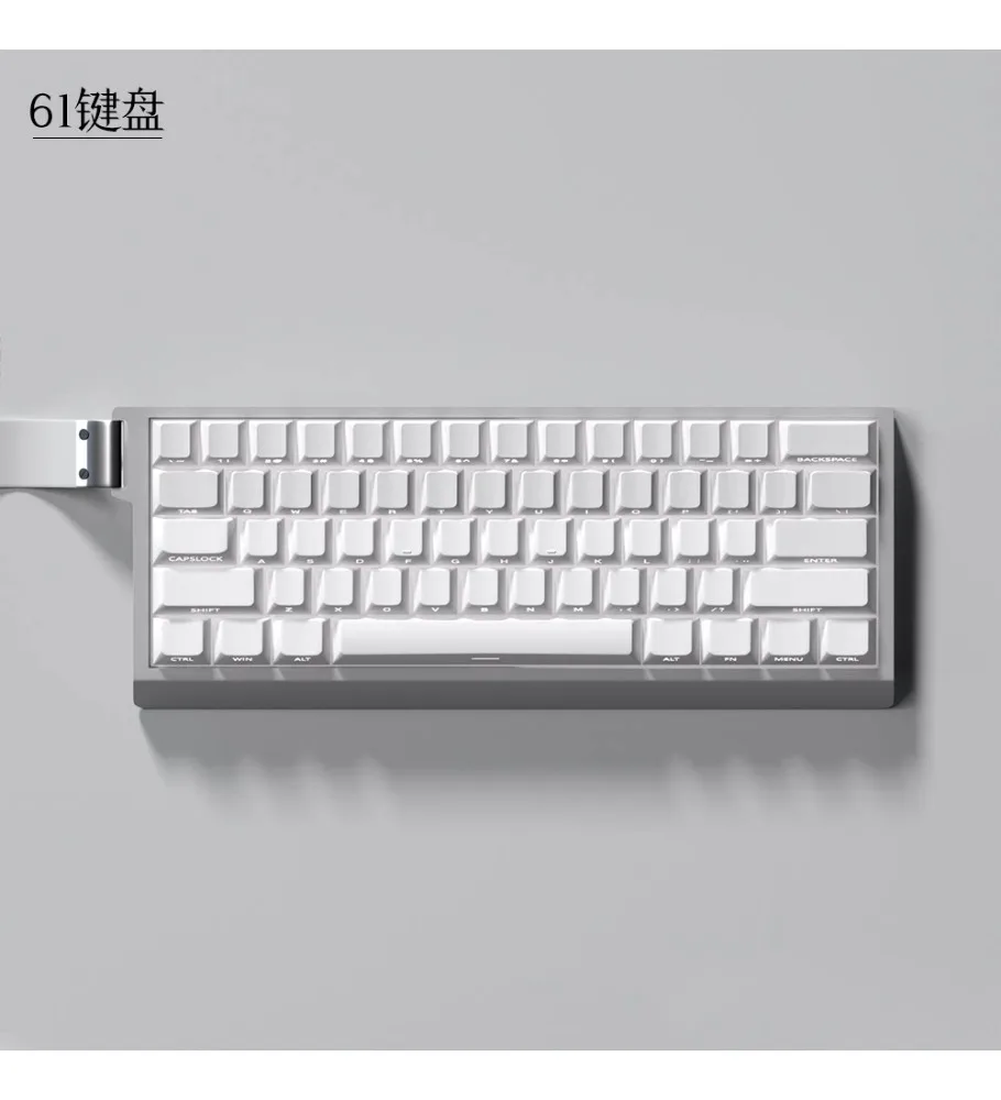 Side engraved white keycap Original high light transmission PBT thermal sublimation adaptation 60/61/68 keyboard MAD60 68