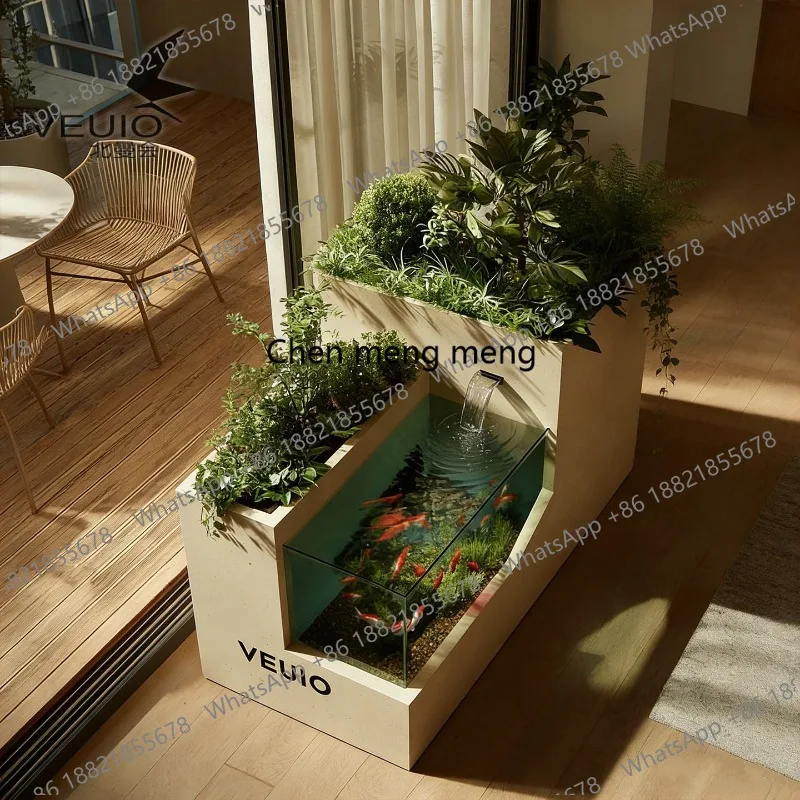 Desktop fish tank glass ecological tank indoor versatile design fish tank