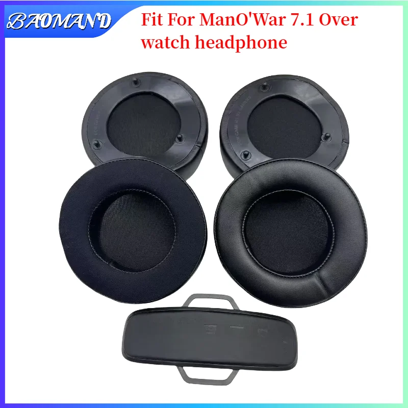 

BAOMAND Replacement Ear Pads Cushions For ManO'War 7.1 Over watch Headphone Softer Protein Leather Earpads