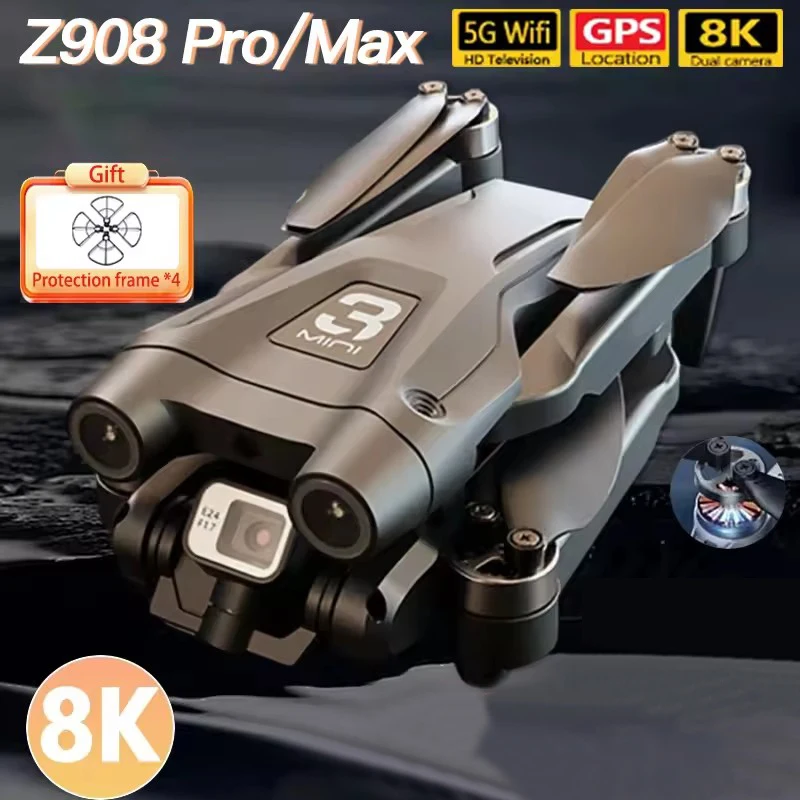 Hot Sell Z908 Pro /MAX 4K Drone Professional 8K GPS Dron Optical Flow Localization 3sided Obstacle Avoidance Quadcopter RC Toys