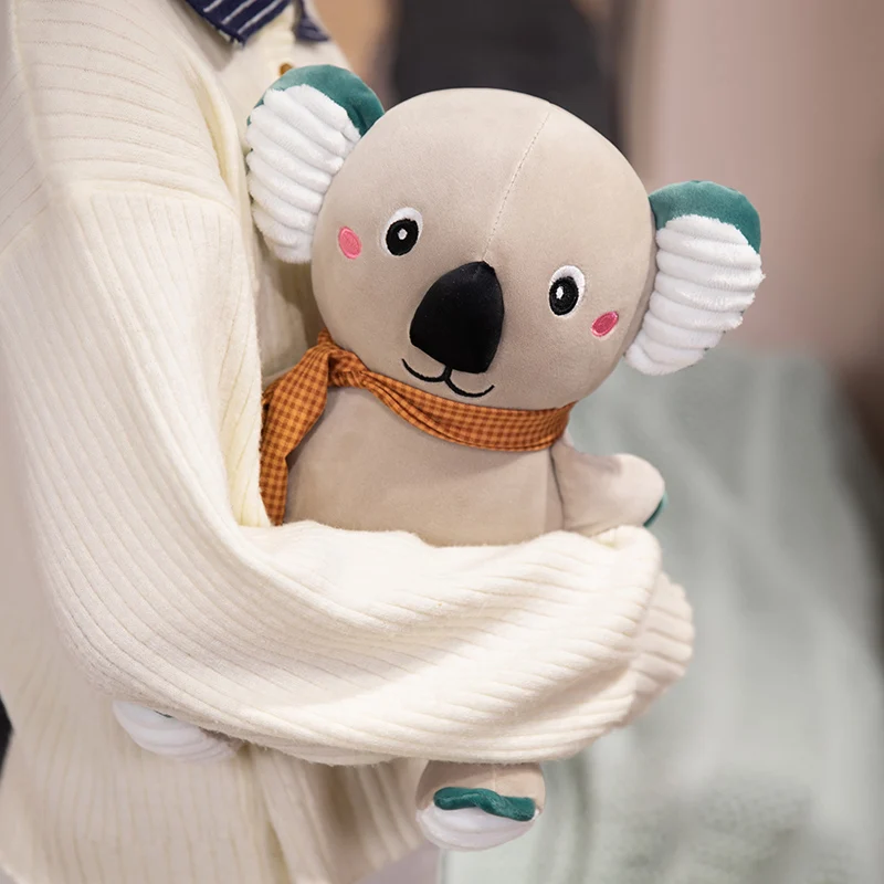 Simulatie 30 cm Koala met Kleur Sjaal Knuffels Leuke Australië Koala Knuffeldier Speelgoed voor Kinderen Kerstcadeaus Decor