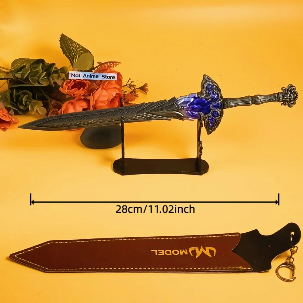 11 polegada elden katana anime elden faca de metal aço lazuli glintstone espada tamanho real original samurai sabre unsharp brinquedo presente
