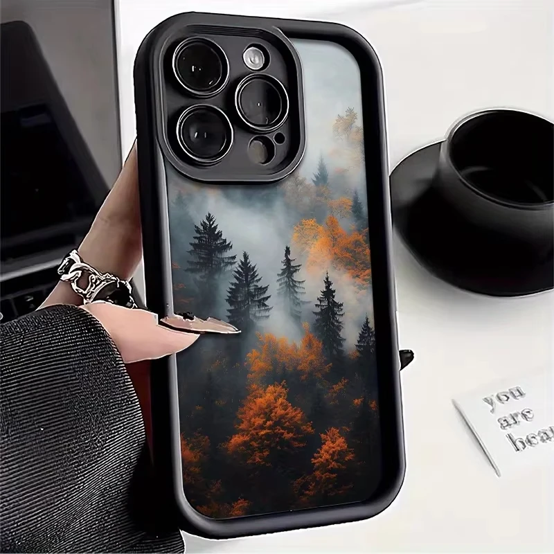 The scenery of misty and dense forests Phone Case For iPhone 17 Pro Max 16 16E 15 Plus 14 13 Pro 12 11 XR XS 17 Air Soft Cover