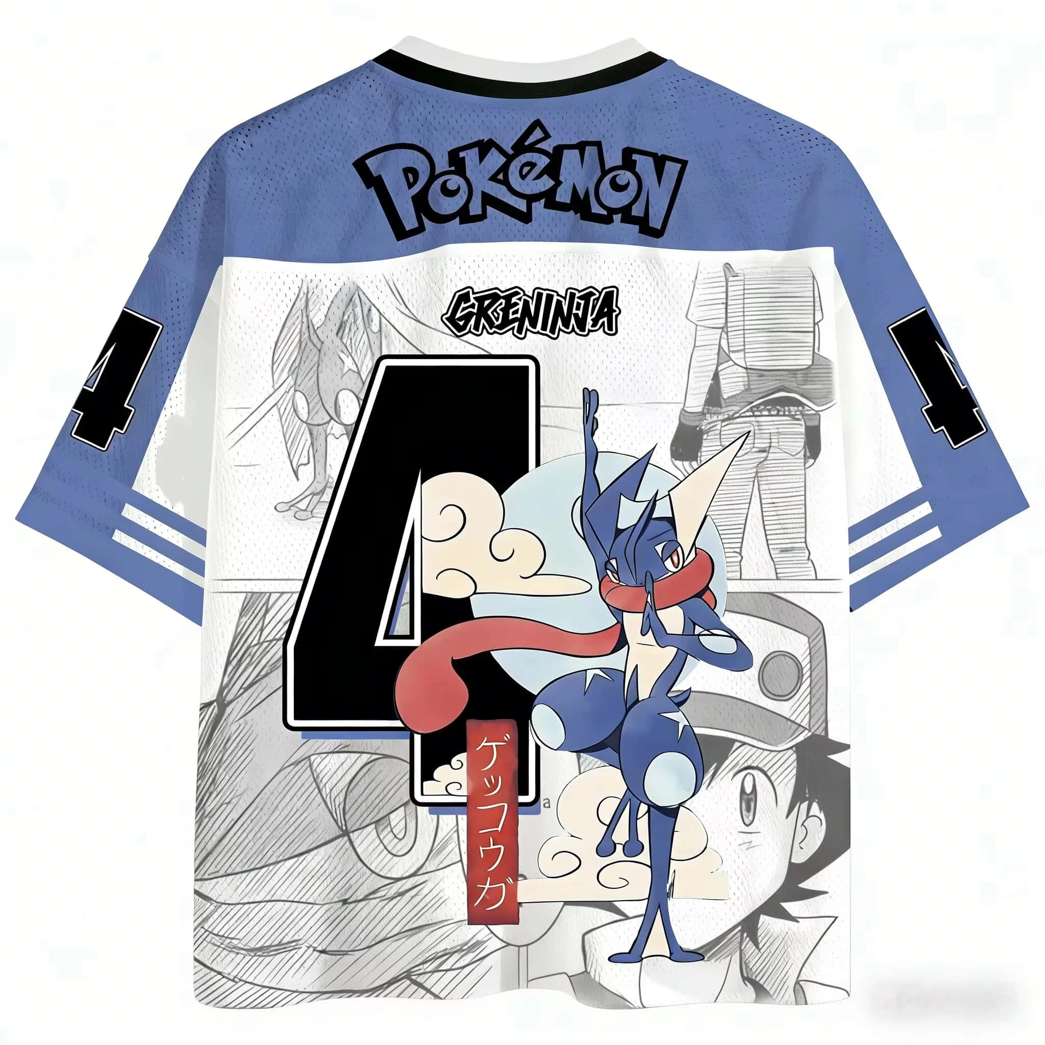 Summer Geng Ghost Theme Baseball-Stil, 3D-atmungsaktiv, schnell trocknend, V-Ausschnitt, kurzärmliges T-Shirt für Eltern und Kinder, passend für die ganze Familie, Kinder – Detail 7