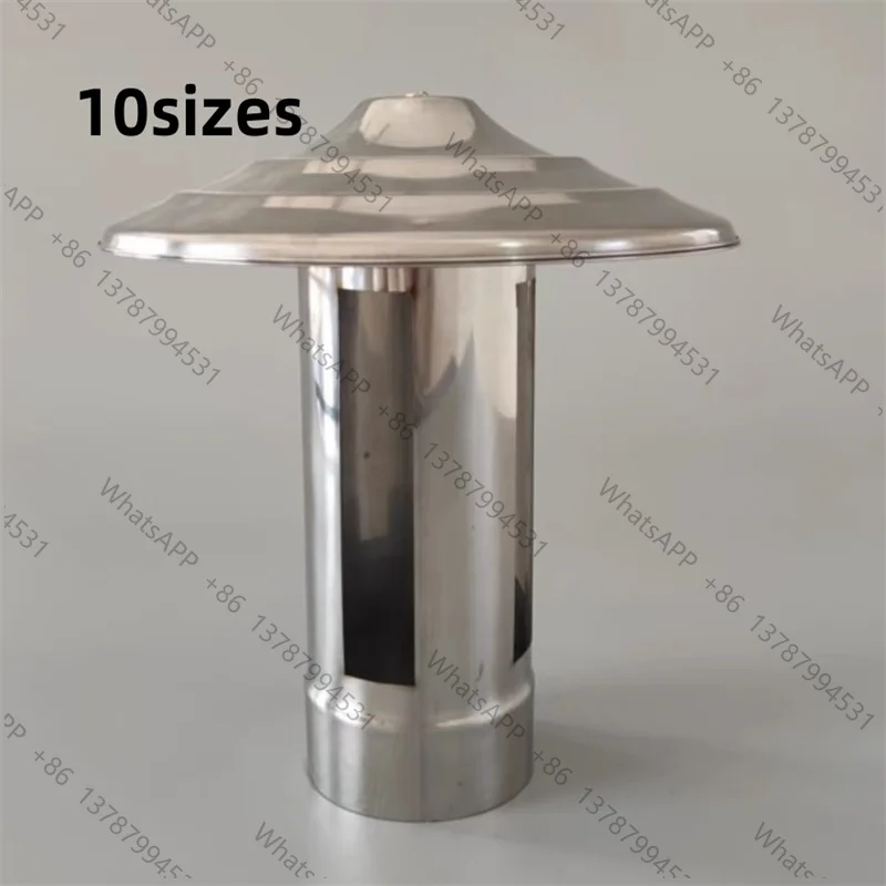 Rain cap stainless steel stove pipe chimney flue liner chimney cowl duct rain terminal firewood heating stove parts
