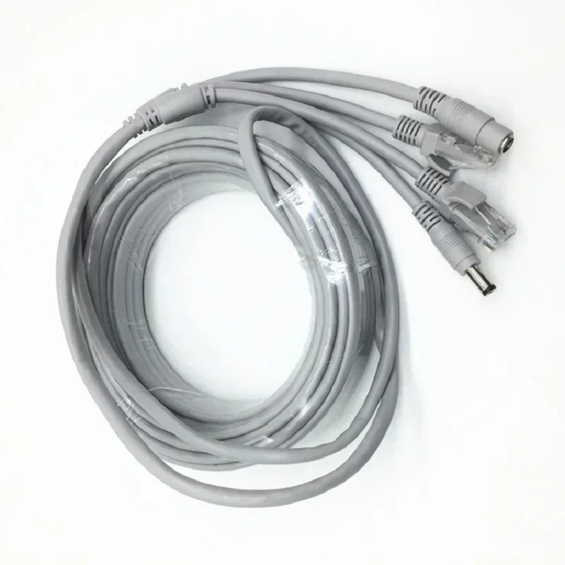 Cable Cord, Cat5e, Ethernet Network LAN Cable, DC Power Cable, For CCTV Concatenon, POE IP Camera System, Internet, PC Computer
