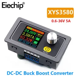 Adjustable XYS3580 DC-DC Buck Boost Converter 0.6-36V 5A Lab Power Supply with CC/CV Regulation