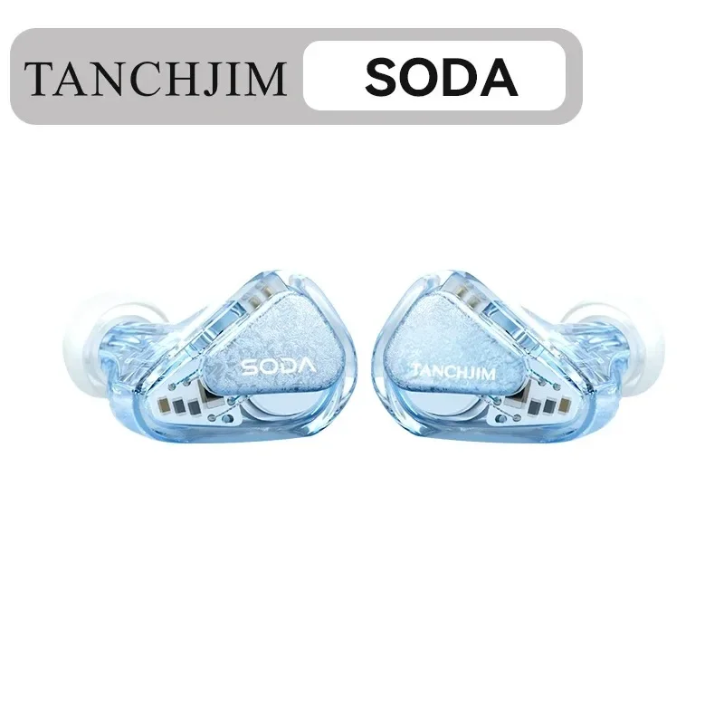 TANCHJIM-SODA 1DD+4BA+2 Passive Hybrid Driver In-Ear Earphone HiFi Music Earbuds 0.78mm Interchangeable Plug Wired Headset