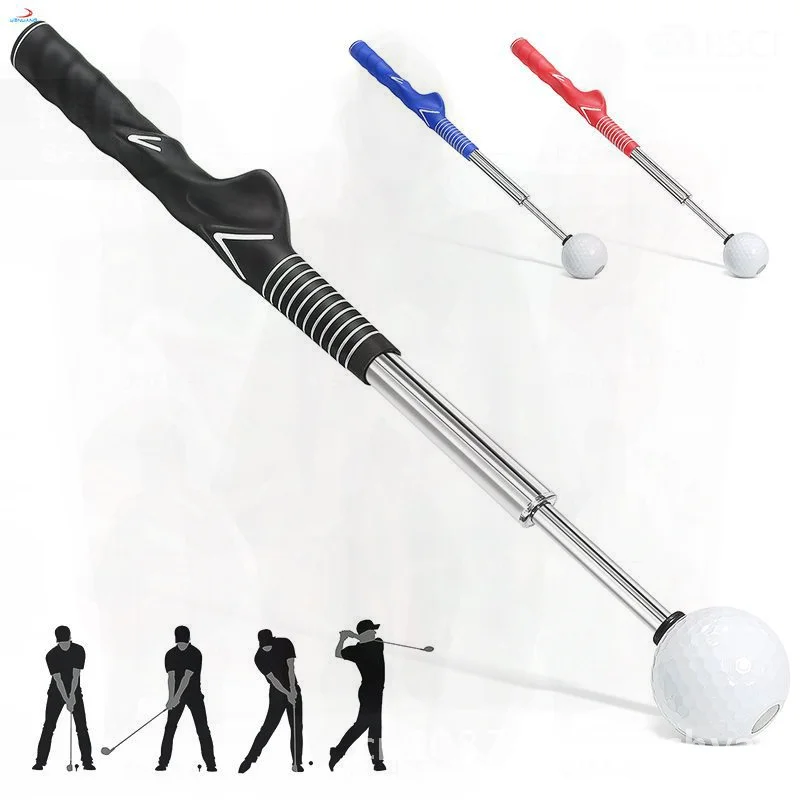 Golf Swing Practice Batting Stick Sound Producing Retractable Training Aid Indoor Golf Swing Batting Stick Equipment