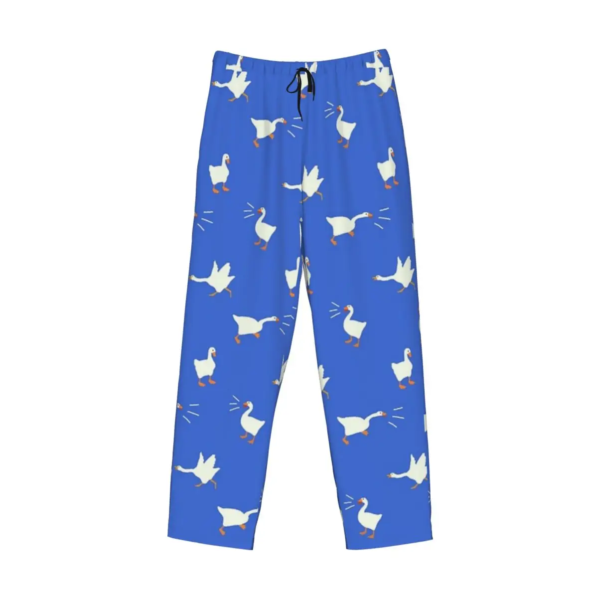 Custom Untitled Goose Game - Blue Pajama Pants Men Sleepwear Sleep Lounge Bottoms with Pockets