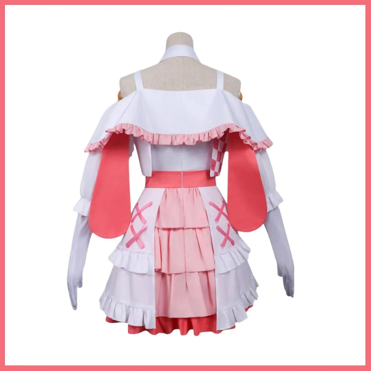 Disfraz de Anime Girls Band Cry Hina, disfraz de Lolita para mujer adulta, bonito vestido de princesa Kawai rosa y blanco, traje de mascarada de Navidad
