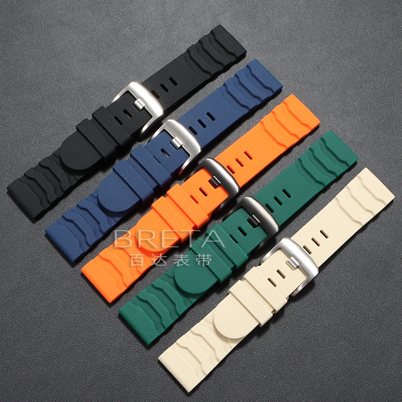 22 24 مللي متر ماتي نوبي الملمس سيليكون حزام الساعات ل luminox 3501 8831 3749 3741 الرجال الغوص سوار رياضي استبدال الأساور