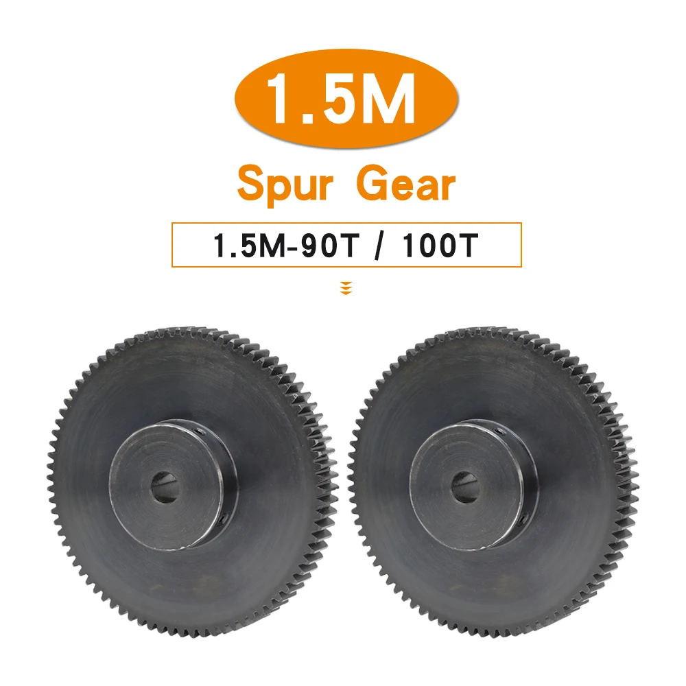 

Pinion Gear 1.5 M-90T/100T Bore Size 10 mm Transmission Gear Blackening SC45#Carbon Steel Material High Frequency Quenching