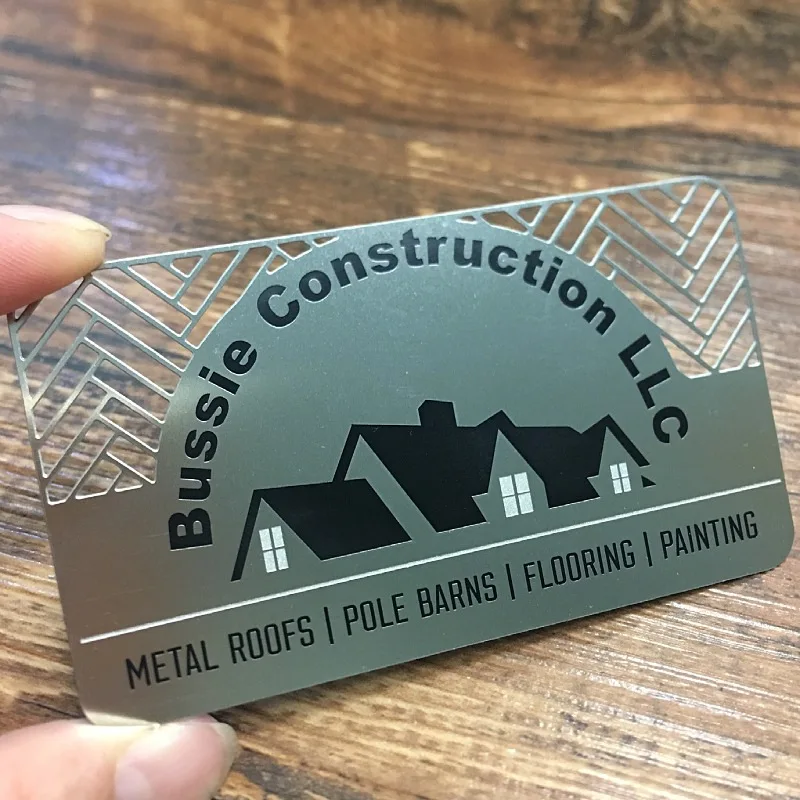 Customized. Factory Customized Stainless Steel Hollow Metal VIP Membership Card Name Card Nameplate Bookmark Sign Name Card