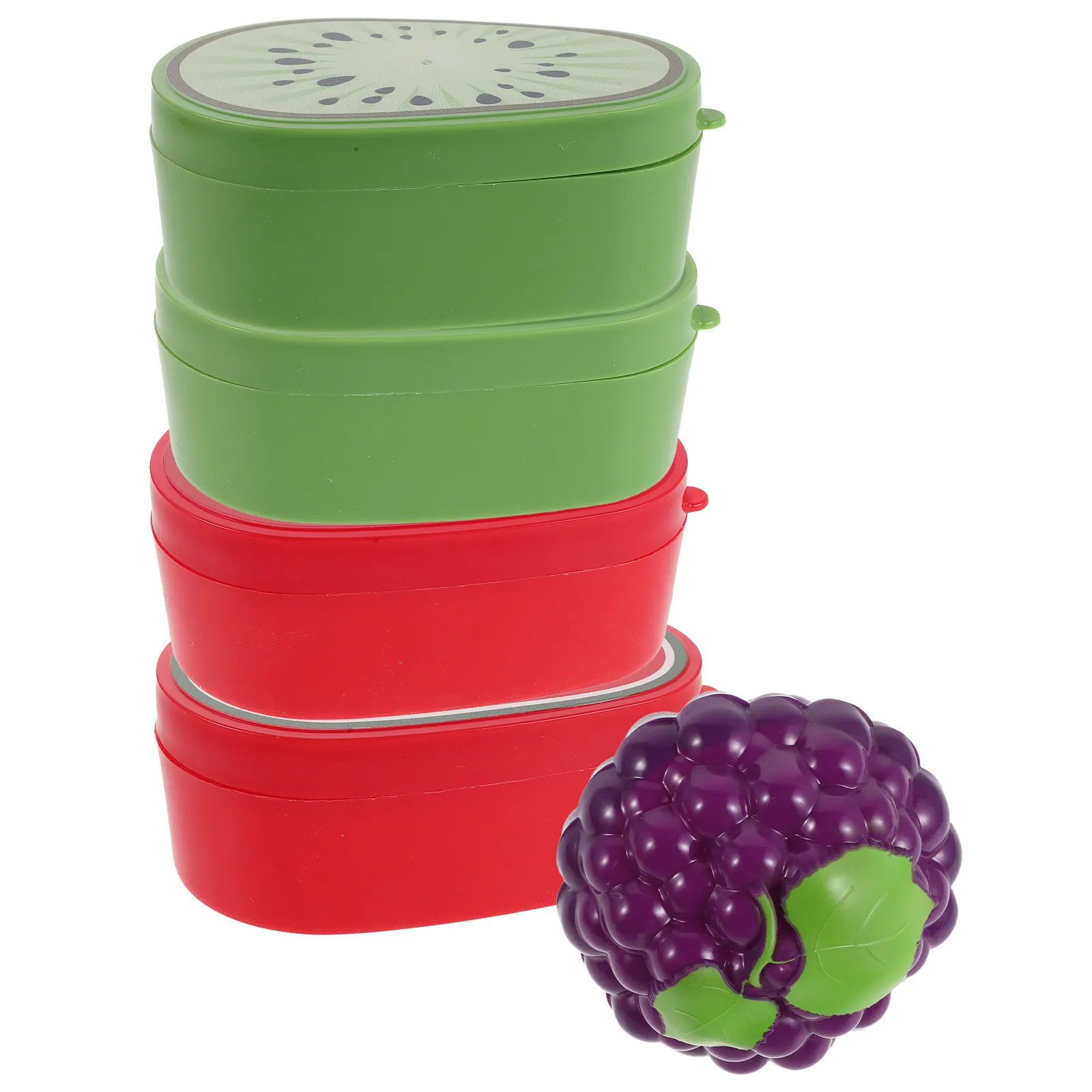5Pcs Fruit Storage Containers Airtight Fresh Produce Saver Boxes Refrigerator Organizer Bins Leakproof Reusable Snack Containers