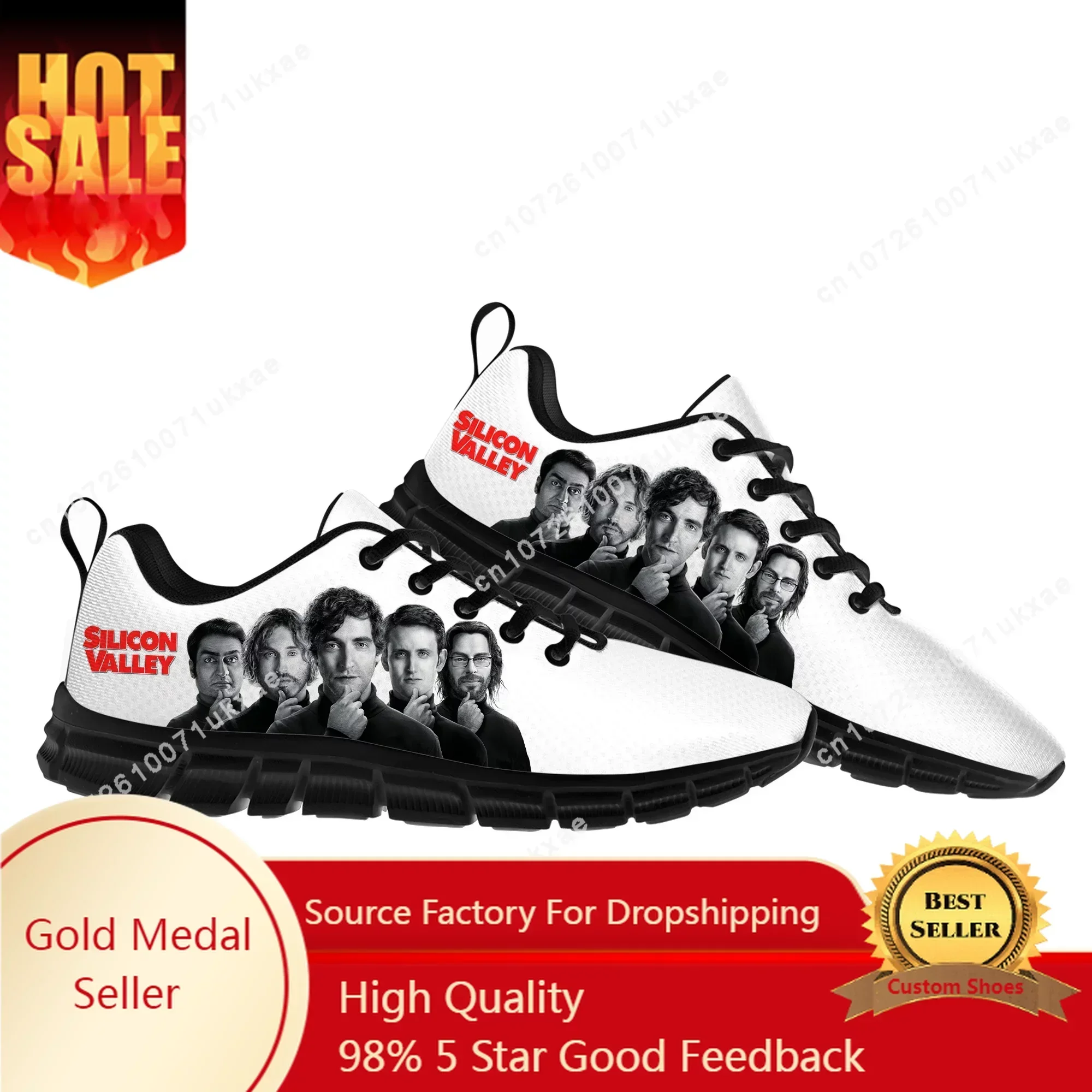 

Silicon Valley TV series Sports Shoes Mens Womens Sneakers Middleditch Casual Sneaker Couple Custom Shoes