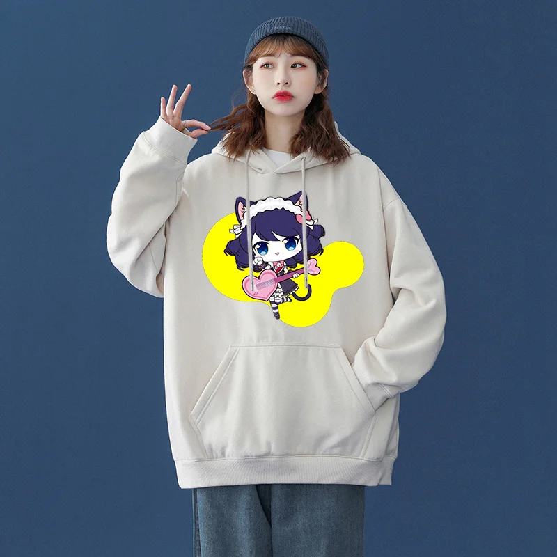 Sanrio Show By Rock Men's and Women's Hoodie Casual Street Clothing Long sleeved Sweatshirt Boys and Girls Autumn Top Coat