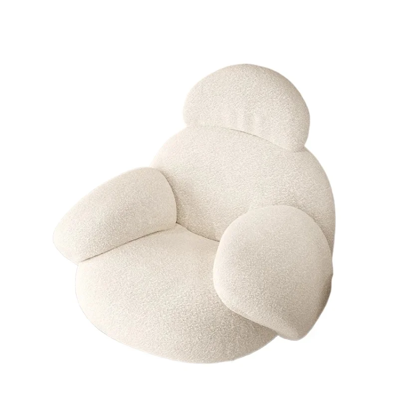 

Big white rocking chair Internet celebrity lazy sofa recliner balcony living room bedroom household single rocking chair