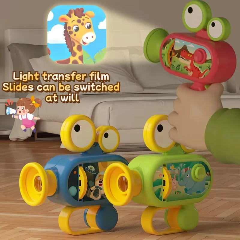 Kids Projection Flashlight Cartoon Creativity Toys Luminous Torch Lamp Children  Sleeping Story Book Projector Torch Toys Gift