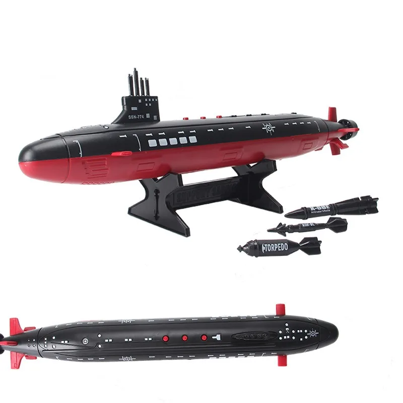 

43cm Wave Submarine Model 3 Simulation Dynamic Sound Tape Display Stand 3 Simulation Torpedoes Collection Decoration Kid's Toys