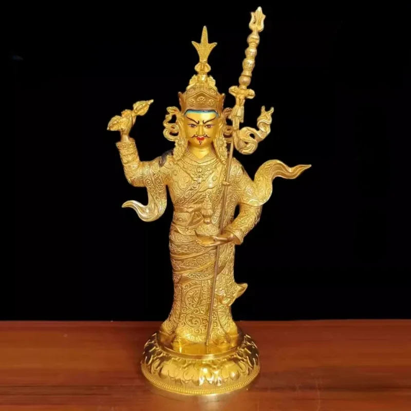 Feng Shui Pure Copper Attract Wealth Tantric Buddha Statue of Guru Rinpoche for Home Decoration Crafts