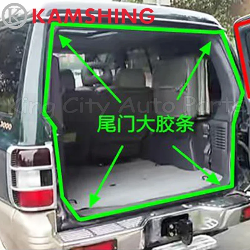 CAPQX Tailgate Rear Door Rubber Seal Doorpost Strip For Mitsubishi Pajero MONTERO V31 V43 V32 V33 1989 1990 1991 1992 1993-1999