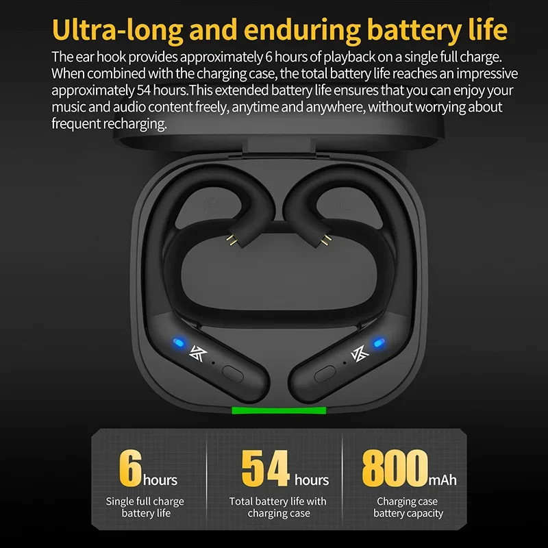 KZ AZ20 Bluetooth 5.3 Draadloze Oorhaak Koptelefoon Upgrade Kabel Snapdragon Sound Technologie aptX HD Headset Lijn