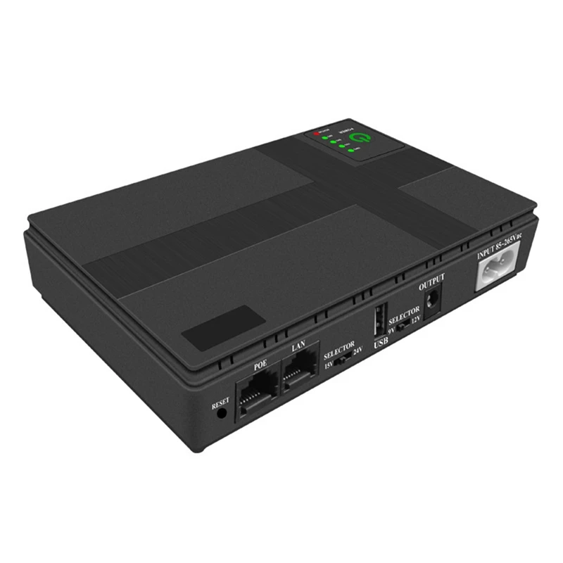 DC UPS Uninterrupted Power Supply 10400MAH Standby Power Supply 5V 9V 12V 15V 24V Support POE For Wireless Router